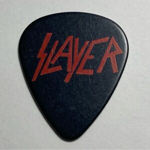 Slayer Guitar Pick in Black and Red